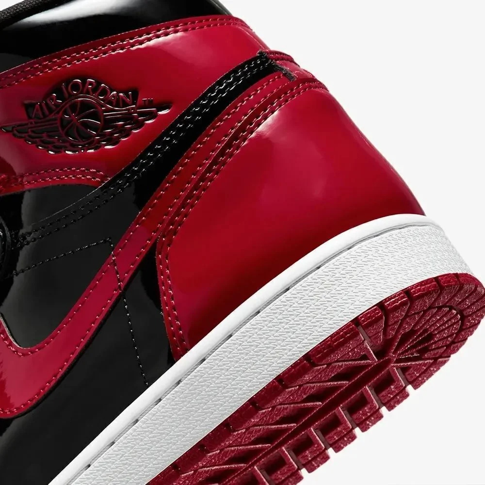 Nike Air Jordan 1 Retro High Patent Leather Bred Black Red Size 14 555088-063